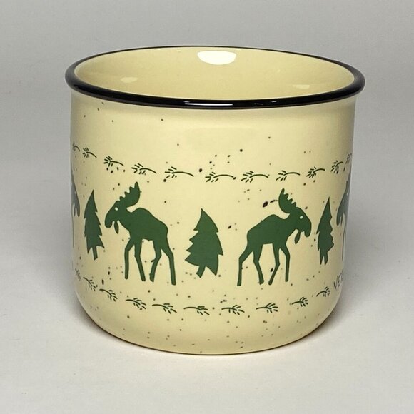 Vermont Moose Coffee Mug Cup Ceramic Heavy Speckled Wildlife Travel Souvenir - Picture 3 of 7